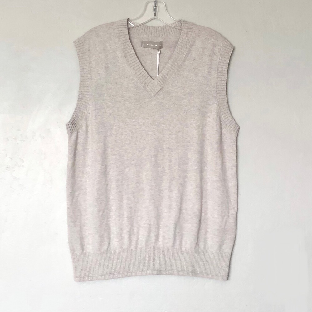 Everlane Men's Light Gray The No-Sweat Sweater Vest Size M